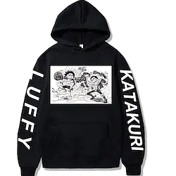 Inspired by One Piece Film: Red Monkey D. Luffy Charlotte Katakuri Hoodie Cartoon Manga Anime Front Pocket Graphic Hoodie For Men's Women's Unisex Adults' Hot Stamping 100% Polyester Casual Daily Lightinthebox