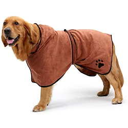 Dog Bathrobe Soft Super Absorbent Luxuriously 100% Microfiber Dog Drying Towel Robe with Hood/Belt for Large,Medium,Small Dogs Lightinthebox