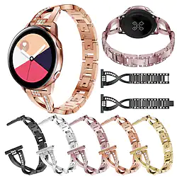 1 pcs Smart Watch Band for Samsung Galaxy Watch 4 Classic Watch 3 Active 2 Gear S3 Frontier 46mm 45mm 44mm 42mm 41mm 40mm, 22mm 20mm Watch Band Business Band Bling Diamond Jewelry Bracelet Stainless Lightinthebox