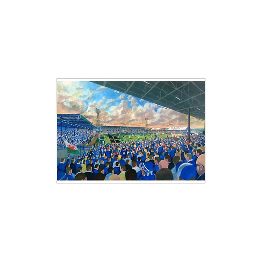 (A1 (84x59cm) Poster) Ninian Park Stadium Fine Art - Cardiff City Football Club (Poster Print)