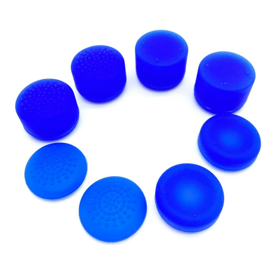 (Blue) 8 PACK ThumbStick Cover Joystick Grip Caps Extenders For PS4 Controller