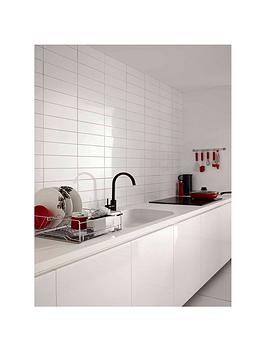 Topps Tiles Linear White Gloss 10Cm X 30Cm (Box Of 34 Tiles)