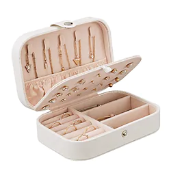 Small Jewelry Organizer Box for Necklace Earring Rings Bracelets Travel Jewelry Case with Double Layer Design Women Girls Gifts Lightinthebox