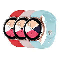 3pcs 18mm 20mm 22mm Silicone Sport Watch Band for Samsung Galaxy,Garmin, Huawei, Xiaomi, Amazfit Smartwatch Strap Replacement Wristband Lightinthebox