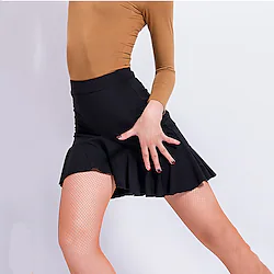 Latin Dance Skirts Pleats Draping Cascading Ruffles Women's Training Performance Dropped Spandex Lightinthebox