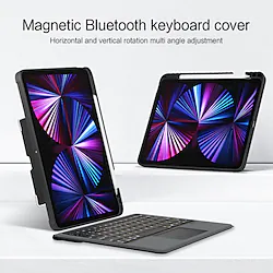 Tablet Case Cover For Apple iPad 10.2'' 9th 8th 7th iPad Pro 12.9'' 5th iPad Air 5th 4th iPad Air 3rd iPad Pro 4th 12.9'' 2021 2020 Pencil Holder with Stand with Keyboard Solid Colored PU Leather Lightinthebox