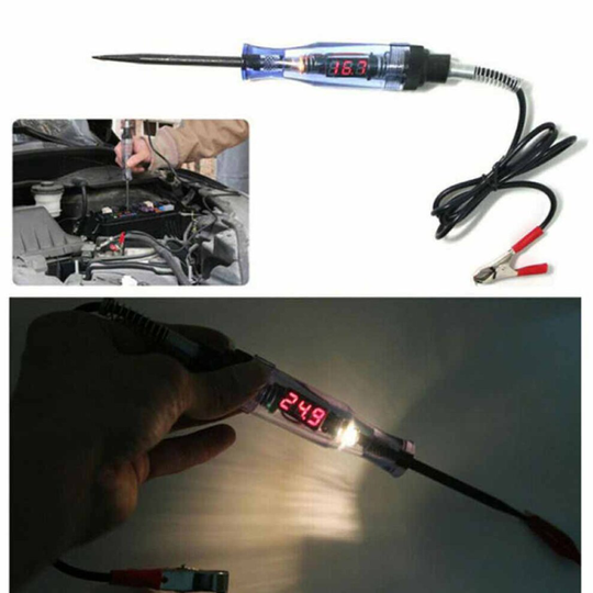 12V Circuit Tester Probe 3-24v Electric Car Fuse Test Light Voltage Pen Detector