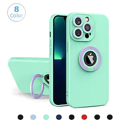 Phone Case For Apple Back Cover iPhone 14 Pro Max iPhone 14 Pro iPhone 14 Plus iPhone 14 iPhone 13 Pro Max 12 11 SE 2022 X XR XS Max 8 7 Bumper Frame Ring Holder Full Body Protective Solid Colored Lightinthebox