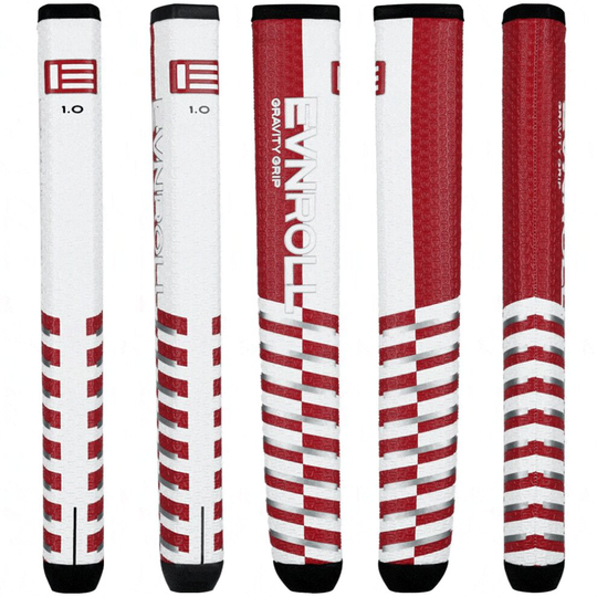 EVNROLL GRAVITY GRIP GOLF PUTTER GRIP WHITE / RED