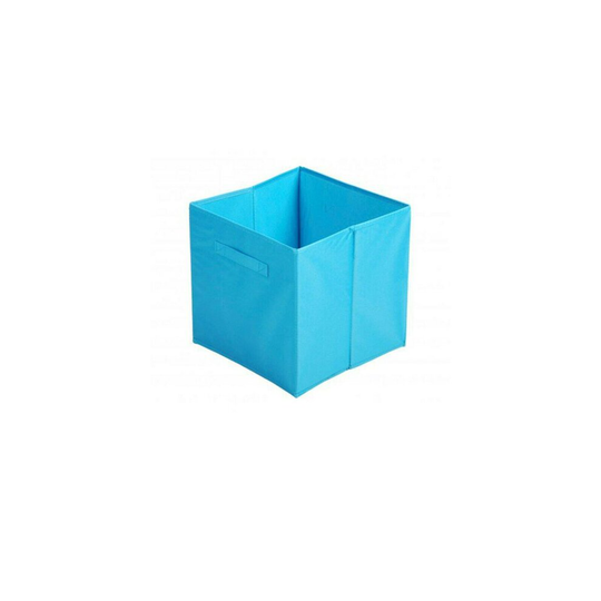 (Light Blue, 1) LARGE COLLAPSABLE CUBE STORAGE BOXES WITH CARRY