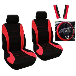Front Car Seat Covers Bucket Seat Covers Fabric High Back Auto Seat Covers for Cars Trucks Jeep Van SUV Pickup Airbag Compatible 7PCS Lightinthebox
