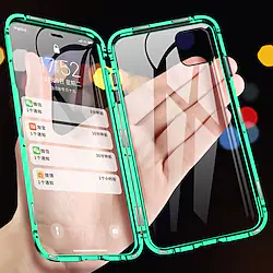 Phone Case For Apple Magnetic Adsorption iPhone 14 Pro Max 13 12 11 Pro Max Mini X XR XS 8 7 Plus Full Body Protective Anti-Scratch with Front Screen Glass Film Transparent Tempered Glass Metal Lightinthebox