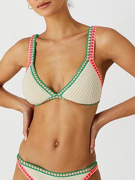 Accessorize Acessorize Bright Crochet Bikini Top - Multi