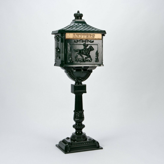 (Green) Post Mail Letter Box Freestanding Victorian Style