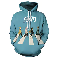 Inspired by Demon Slayer: Kimetsu no Yaiba Kamado Nezuko Agatsuma Zenitsu Kamado Tanjiro Hoodie Cartoon Manga Anime Harajuku Graphic Kawaii Hoodie For Men's Women's Unisex Adults' 3D Print 100 Lightinthebox