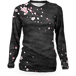 Women's Downhill Jersey Long Sleeve Mountain Bike MTB Road Bike Cycling Winter Black Floral Botanical Bike Breathable Quick Dry Back Pocket Polyester Sports Patterned Floral Botanical Funny Clothing Lightinthebox