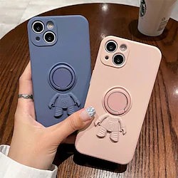 Phone Case For Apple Back Cover iPhone 14 Pro Max Plus 13 12 11 Mini X XR XS 8 7 Bumper Frame Ring Holder Full Body Protective Astronaut Cool TPU Lightinthebox