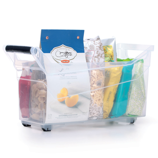 (2, NUK3H) Plastic Storage Boxes Stackable Container Wheels
