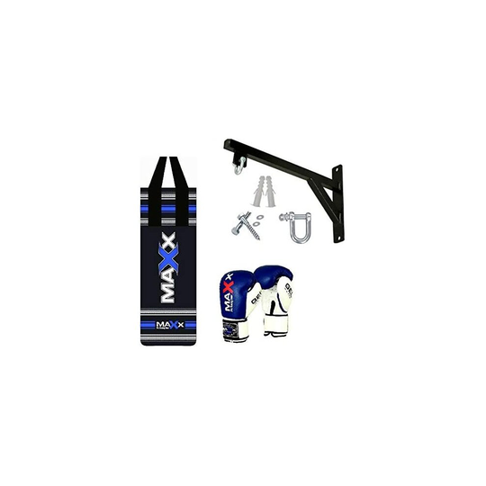 (Bag With 8oz & Bracket) Maxx x1 Blue Series Kids Punch Bag set Boxing Junior punching bag Bracket Hook 6oz Or 8oz gloves