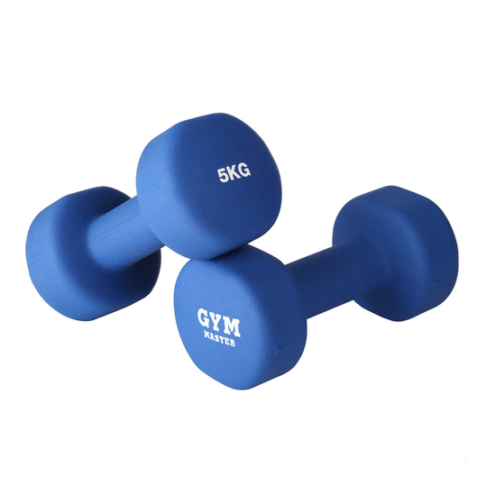 (5kg Pair) Gym Master Neoprene Dumbbells | Pair and Full Set Options | 1-10KG