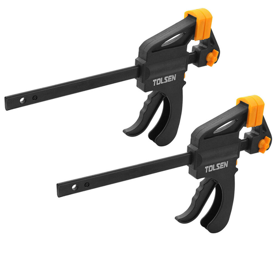 (300mm (12"), Pack of 2) Quick Release Ratchet Clamp - Heavy Duty Woodworking Quick Grip F Clamps