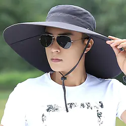 Men's Women's Sun Hat Fishing Hat Hiking Hat Boonie hat Wide Brim Summer Outdoor UV Sun Protection Sunscreen UV Protection Breathable Hat ArmyGreen khaki Light Grey for Fishing Climbing Beach Lightinthebox