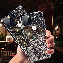 Phone Case For Apple Back Cover iPhone 14 Pro Max 13 12 11 Pro Max Mini X XR XS 8 7 Plus Bling Glitter Shine Glitter Shine TPU Lightinthebox
