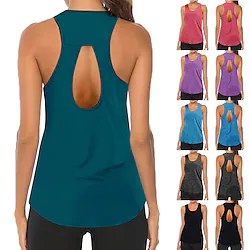 Summer Tops for Women Plus Size,Tank Top for Women with Built in Bra,Workout Clothes for Women,Women's Workout Tank Tops Gym Athletic Yoga Tops Racerback Exercise Sports Shirts Black Lightinthebox