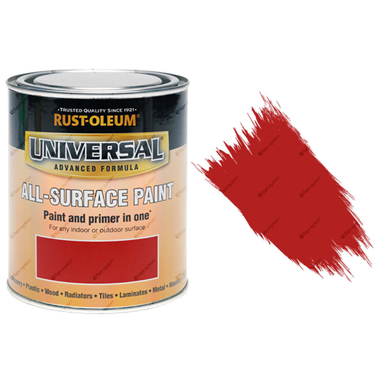 Rust-Oleum Universal Cardinal Red Gloss All-Surface Brush Paint 250ml