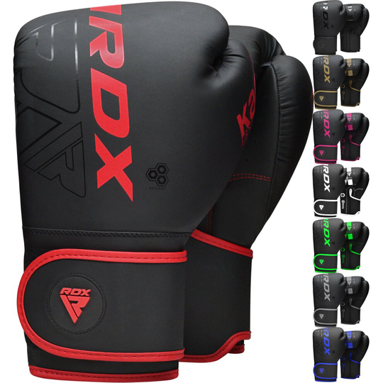 (Red, 12OZ) RDX Boxing Gloves Sparring Muay Thai Kickboxing
