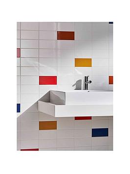 Topps Tiles Matrix Diamond White Gloss 9.8Cm X 19.8Cm (Box Of 50 Tiles)