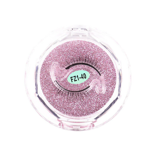 (FZ1-40) Reusable Self Adhesive 3D False Eyelashes Natural Long Thick Fake Eye Lashes Box