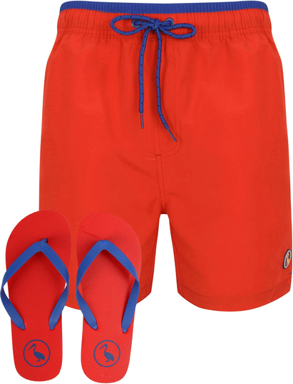 Swim Shorts Marloes Swim Shorts With Free Matching Flip Flops In Formula One Red - South Shore / S - Tokyo Laundry