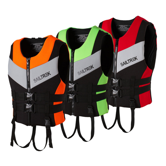 (Kayak Sailing Boating Jacket Water Sports Wear Red XL) Neoprene Adult Life Jacket Buoyancy Aid Vest