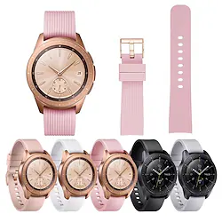 1 pcs Smart Watch Band for Samsung Galaxy Gear S2 Classic Watch 42mm Watch 3 41mm Watch Active 2 40mm Watch Active 2 44mm Silicone Smartwatch Strap Elastic Breathable Sport Band Replacement Wristband Lightinthebox