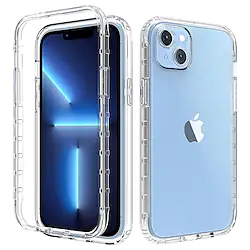 Phone Case For Apple Full Body Case iPhone 14 Pro Max Plus 13 12 11 Mini X XR XS 8 7 Bumper Frame Transparent Soft Edges Solid Colored PC Lightinthebox