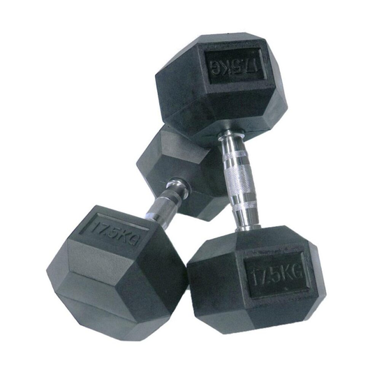 Diagor Hex Dumbbells - 2 x 17.5kg - Quality Anti-slip Grip
