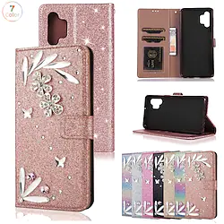Phone Case For Samsung Galaxy Flip A73 A53 A33 S22 Ultra Plus S21 FE S20 S10 S10 Plus A21s Note 20 10 Ultra Plus A71 A51 A31 Bumper Frame Flip Magnetic Glitter Shine TPU PU Leather Lightinthebox