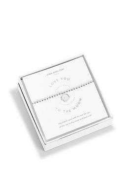 Joma Jewellery Spinning Boxed A Littles , Love You To The Moon , Silver , Bracelet , 17.5Cm Stretch
