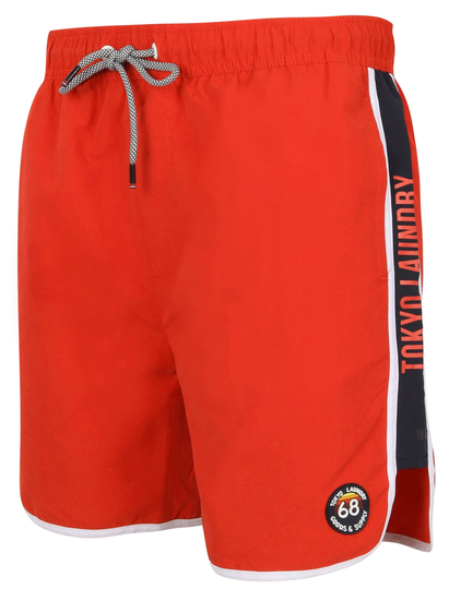 Swim Shorts Haunani Runner Swim Shorts with Side Panels In Formula One Red - Tokyo Laundry / L - Tokyo Laundry