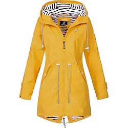 Women's Raincoats Windbreaker Rain Jacket Waterproof Lightweight Outdoor Long Hooded Trench Coats Top Thermal Warm Windproof Breathable Cargo Camping Climbing Hunting Fishing Travel Lightinthebox