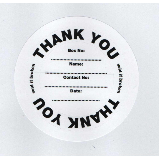 10 Security Seals / Labels for Eco Charity Money Collection Boxes