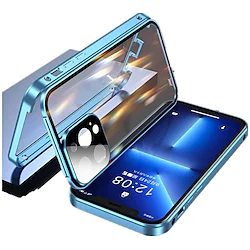 Anti Peeping Privacy Magnetic Case For Apple iPhone 14 Pro Max 13 12 Mini 11 Pro Max Double Sided Glass 360 Protection Anti episo Magnetic Adsorption Case with Safety Lock Lightinthebox
