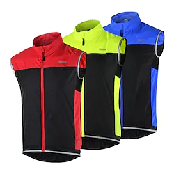 Arsuxeo Men's Cycling Vest High Visibility Windproof Breathable Quick Dry Bike Vest / Gilet Jacket Mountain Bike MTB Road Bike Cycling Black Red Black Green Black Blue Bike Wear / Sleeveless Lightinthebox