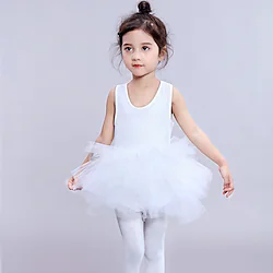 Girls' Dancer Ballet Performance Dress Cute Polyester Blue White Black Dress / Kid's Lightinthebox