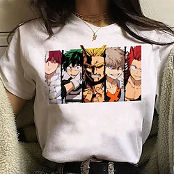 Inspired by My Hero Academia / Boku No Hero Cosplay Cartoon Manga Back To School Print Harajuku Graphic Kawaii T-shirt For Men's Women's Adults' Polyester / Cotton Blend Lightinthebox