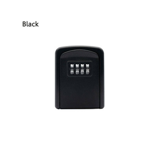 (Black) Key Safe Box Code Lock Storage Outdoor High Security Wall Mounted Protector
