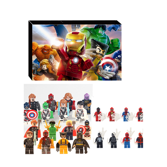 24 Grid Christmas countdown calendar blind box superhero figurine toy