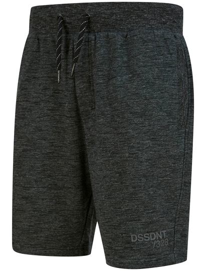Jogger Shorts Pitsea Space Dye Cotton Blend Brushback Fleece Jogger Shorts in Black - Dissident / S - Tokyo Laundry