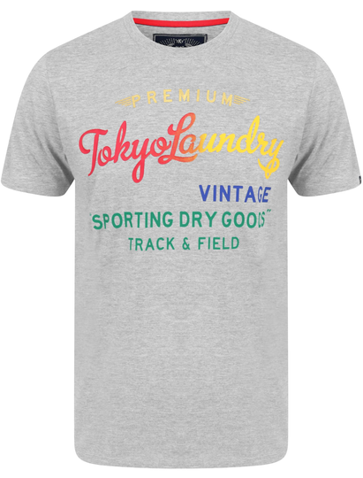 T-Shirts Candyshop Ombre Motif Cotton Jersey T-Shirt In Light Grey Marl - Tokyo Laundry / S - Tokyo Laundry